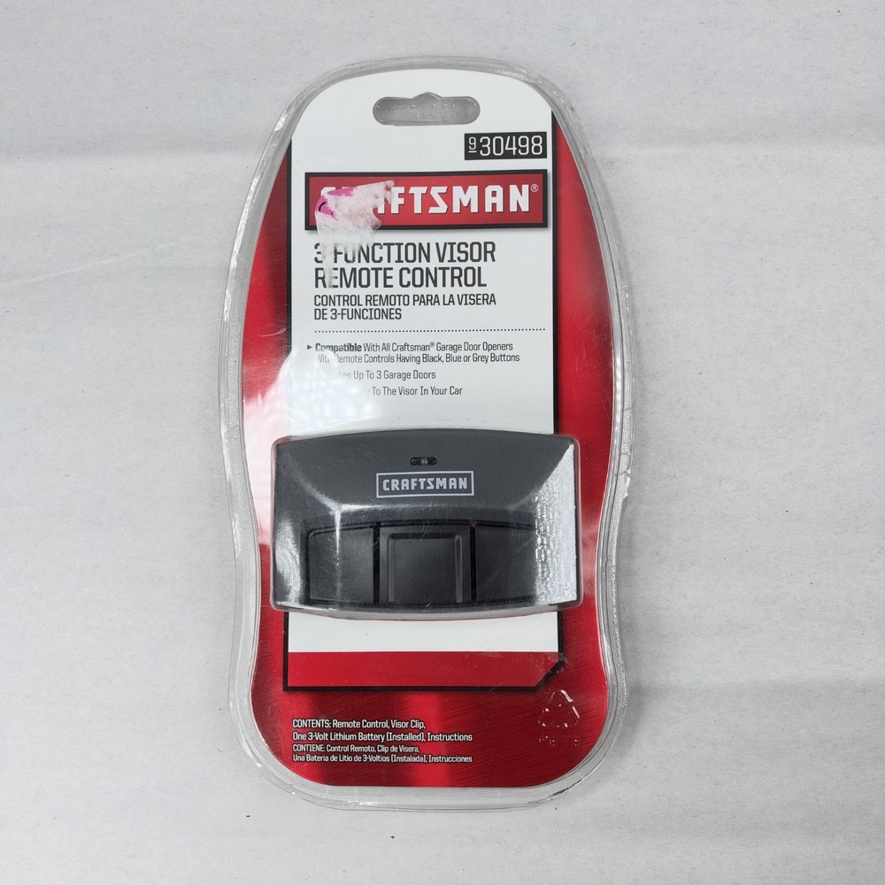 Craftsman 3-Function Visor Remote Control Garage Door Opener 930498 / New Sealed